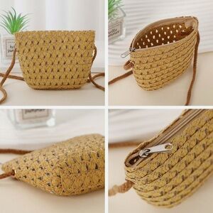 Handmade Straw Handbag, Shoulder Bags or Coin Purse